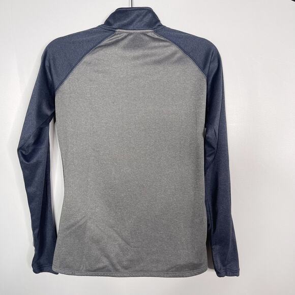 Pro Edge Womens Small S Gray Blue Notre Dame 1/4 Zip Fleece Pullover Colorblock - Picture 2 of 8